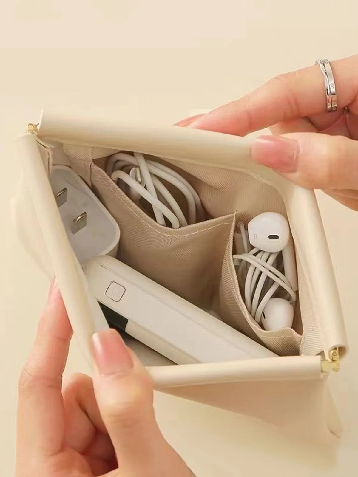 2026 mini sac de rangement en pu pour écouteurs, sac à monnaie couleur bonbon, porte-monnaie, sac de rangement et organiseur de cosmétiques portable