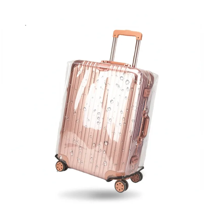 housse de protection transparente pour bagages en pvc, housse de valise étanche, boîtier de chariot de voyage,