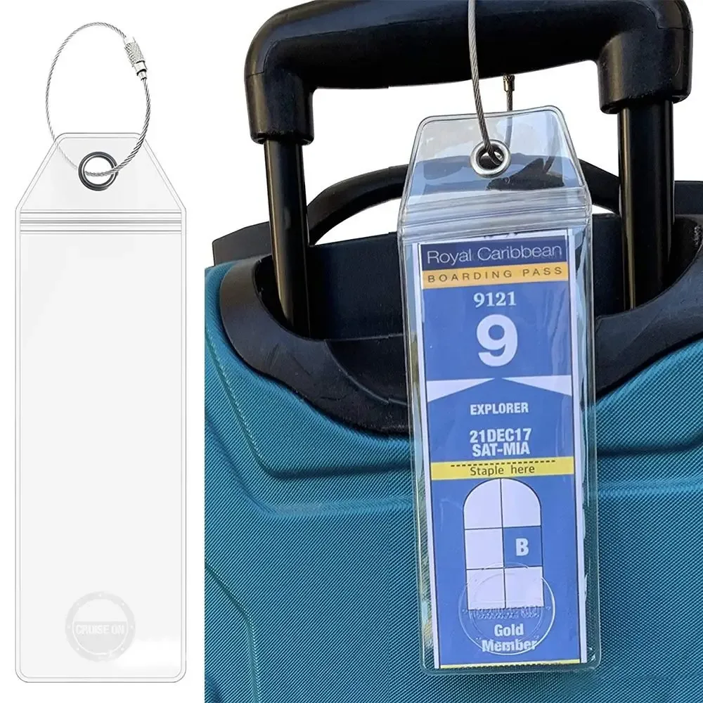 étiquettes de bagage de voyage avec boucles en acier pour valises et bagages de croisière