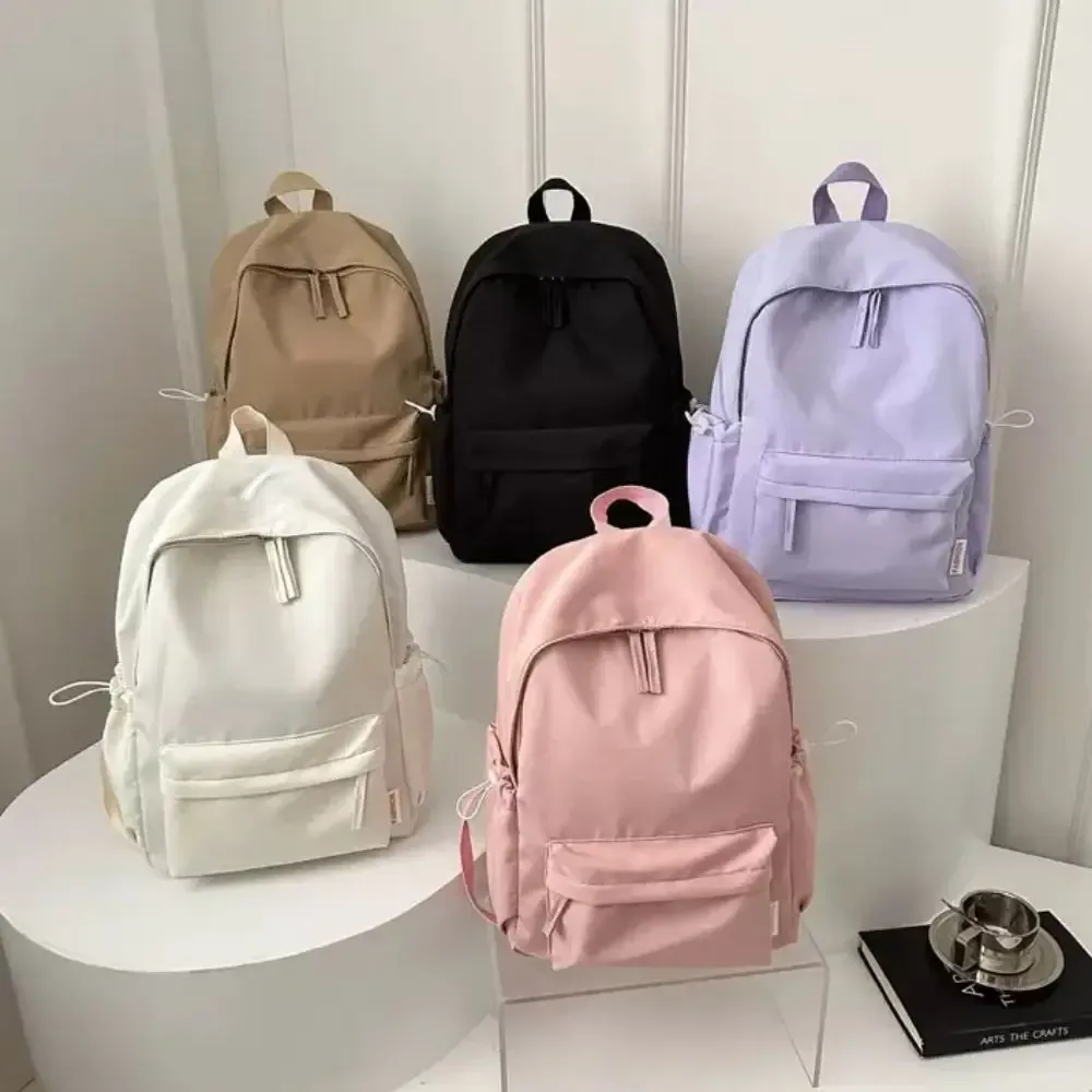 sac à dos imperméable de couleur unie, petit paquet, style coréen, sac à bandoulière pour étudiant, sac à main décontracté pour l'extérieur