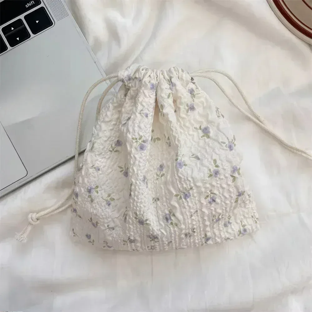 sac à cosmétiques de proximité de dessin animé pour femmes, pochette wstring, grands sacs d'évaluation de maquillage, poudres cosmétiques coréennes, trousse de beauté de toilette mignonne