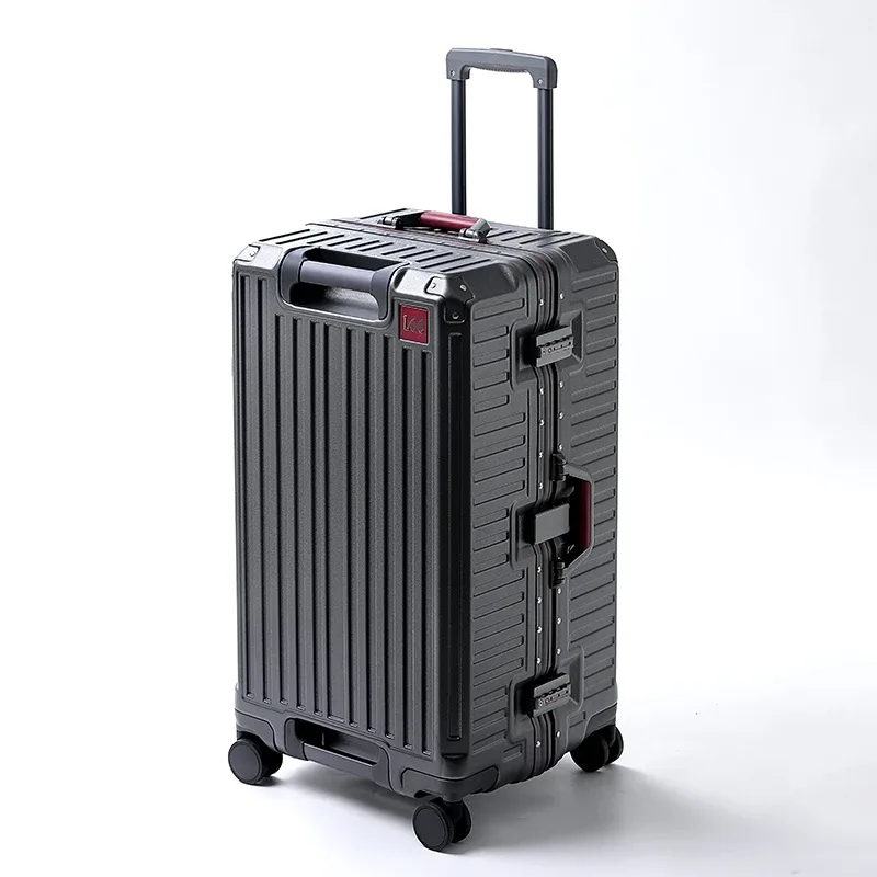 valise de grande capacité 20/24/26/28/30 pouces, cadre en alliage d'aluminium avec roues pivotantes, boîtier de chariot de voyage, verrouillage tsa, bagages roulants