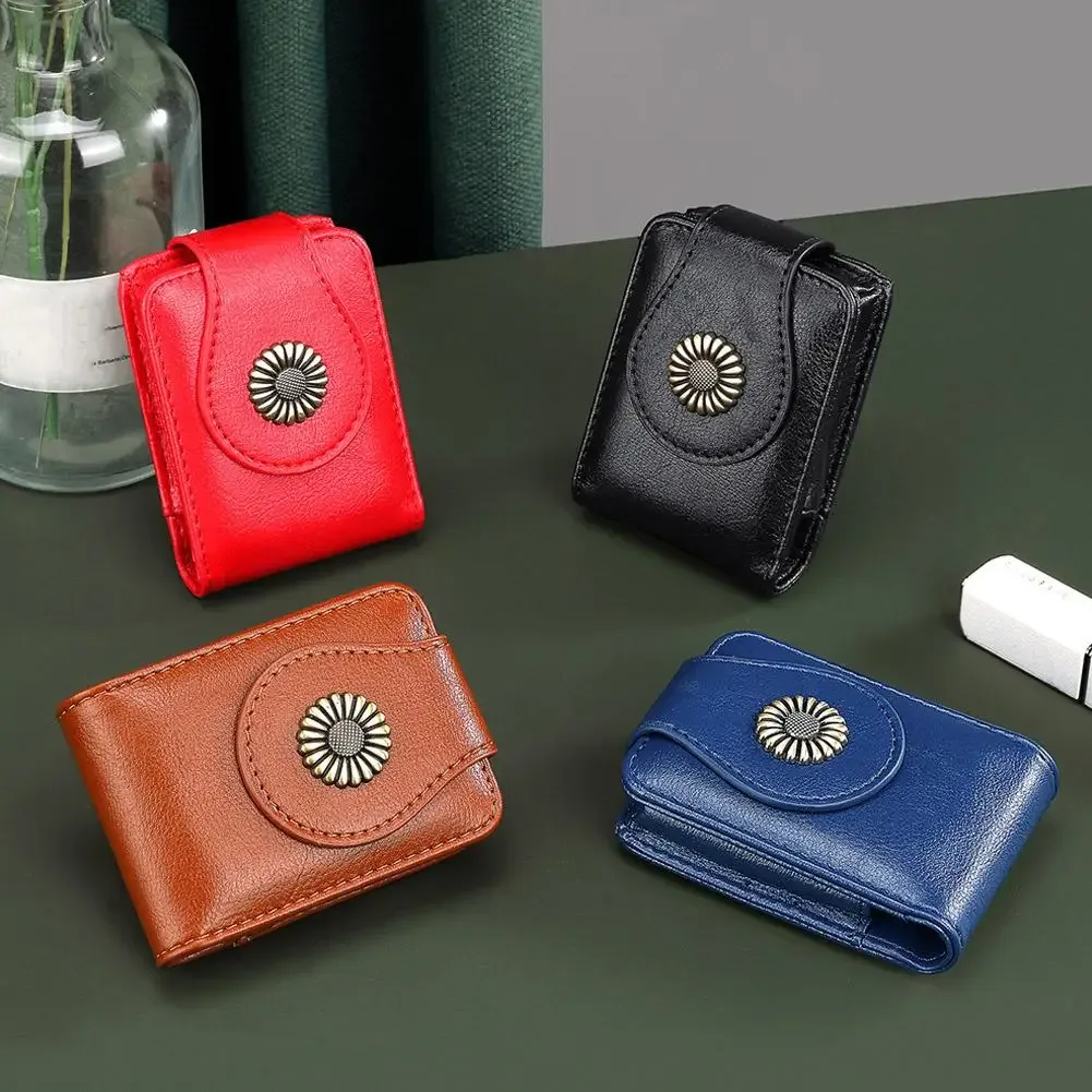 mini trousse à cosmétiques avec miroir en cuir pu, petite pochette de maquillage de voyage, pochette imperméable, organiseur de toilette de poche