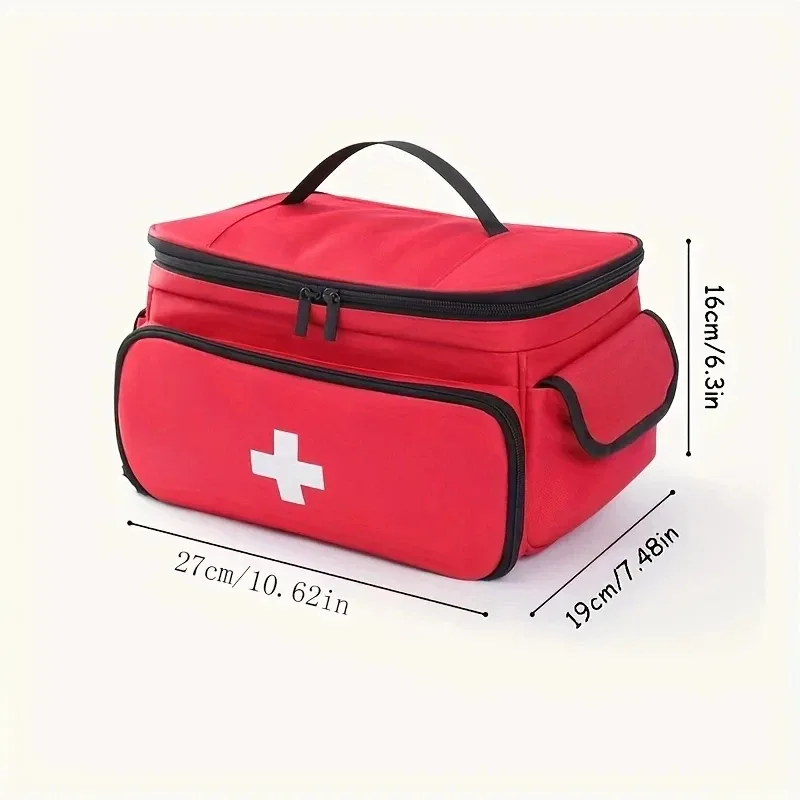 trousse de premiers secours portable de grande capacité, sac de rangement de médicaments et de médicaments de voyage, boîte de rangement en tissu oxford, survie d'urgence