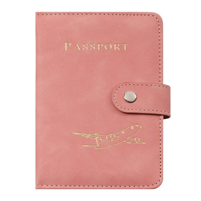 étui porte-passeport en cuir étanche avec porte-cartes de crédit, housse de voyage mignonne pour femme/homme avec boucle