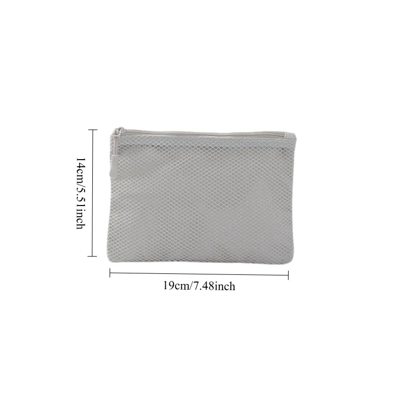 sac de rangement à double fermeture éclair, 1 pièce, sac de rangement multifonctionnel en maille respirante pour la maison et les voyages, sac de rangement portable pour cosmétiques et articles de toilette