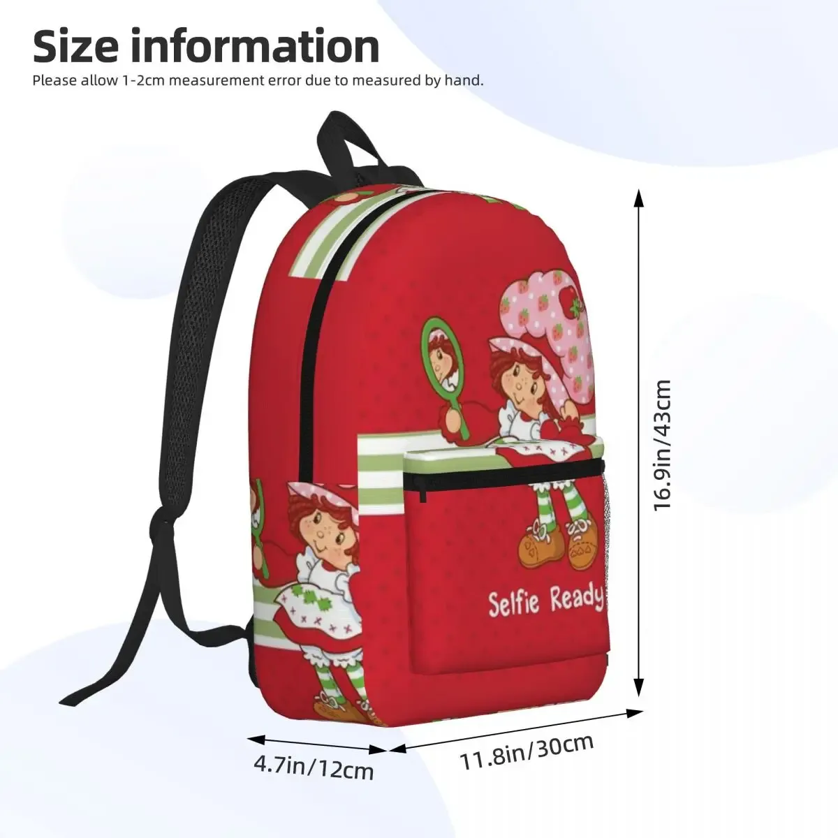 sac à dos like strawberry shortcake pour garçons et filles, sac d'école pour enfants, sacs à bandoulière pour ordinateur pour hommes et femmes