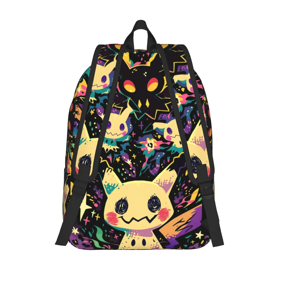 Sac à dos tendance Pokemon Mimikyu à pois, style collage, Mochilas, sac à dos décontracté pour le camping, robuste, à bandoulière