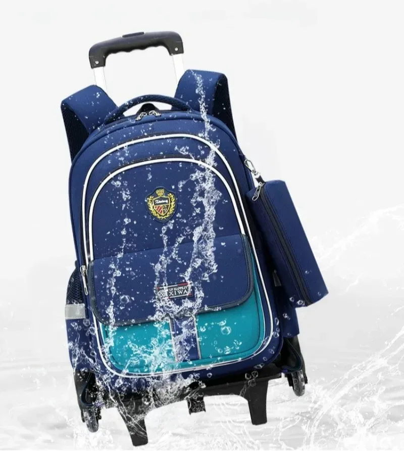 sac à dos à roulettes pour enfants, ensemble de 3 sacs d'école à roulettes pour garçons et filles, sac à dos de voyage avec sac à bandoulière