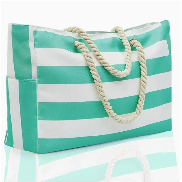cadeau personnalisé pour la fête des mères, sac de plage rayé avec fermeture éclair, sac fourre-tout avec nom personnalisé, sacs fourre-tout pour les demoiselles d'honneur, sac de piscine imperméable