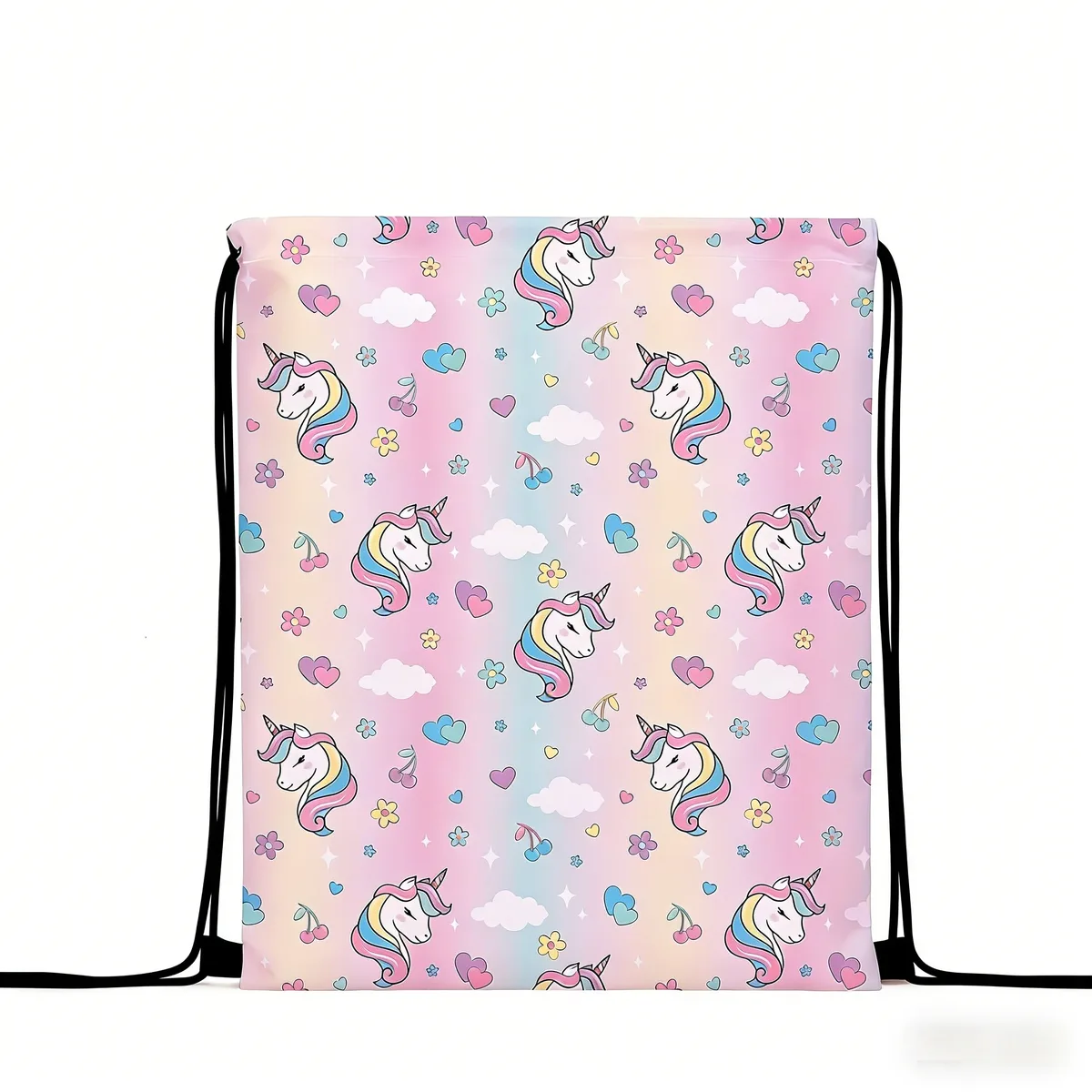 sac à dos à cordon de serrage, bretelles réglables, poche décontractée, sac de rangement pour le sport et l'entraînement, style neutre, couleurs mélangées