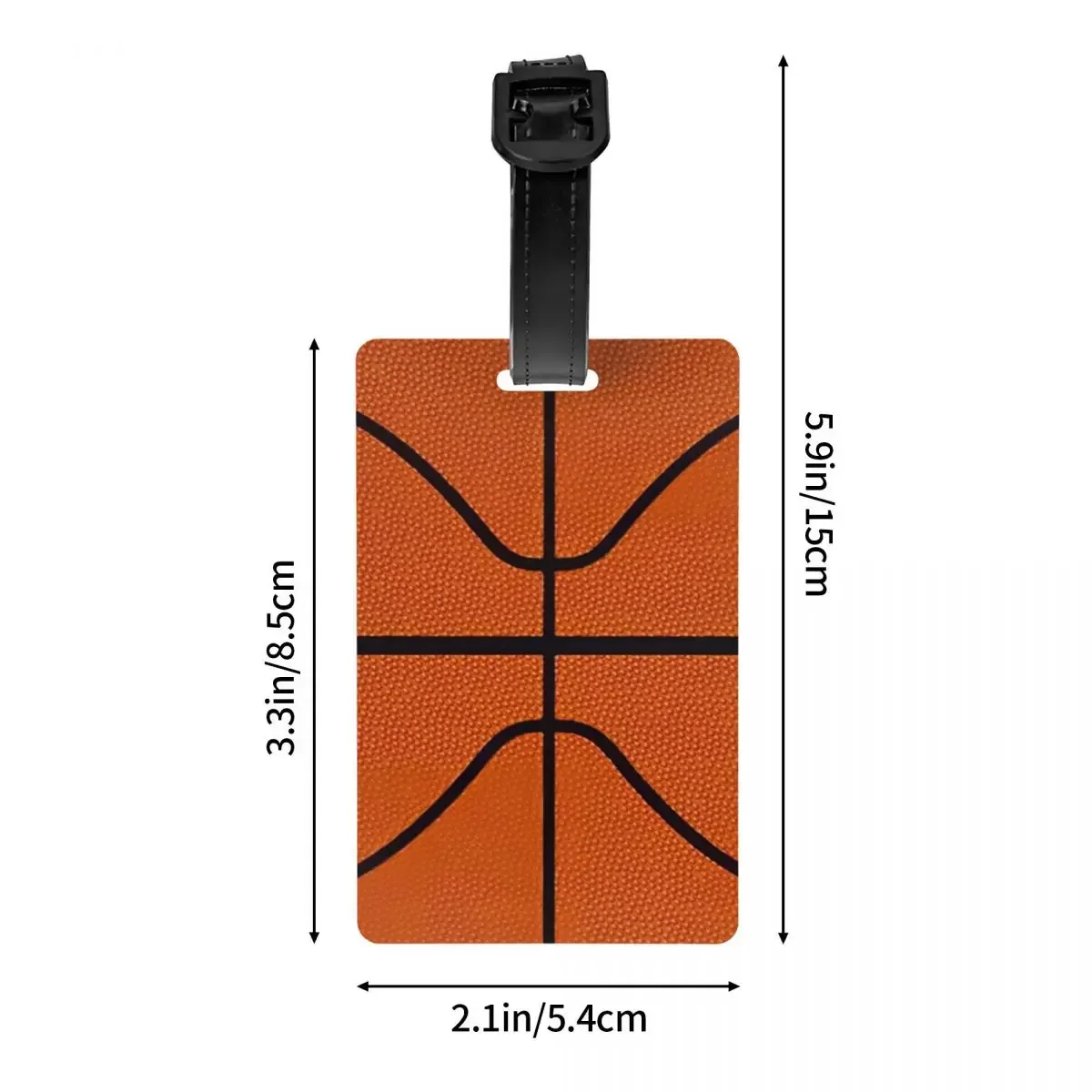 étiquettes de bagage rondes personnalisées pour valises, points de basket-ball, culture fongique de la mode, étiquettes de bagage, couverture de confidentialité, étiquette d'identification