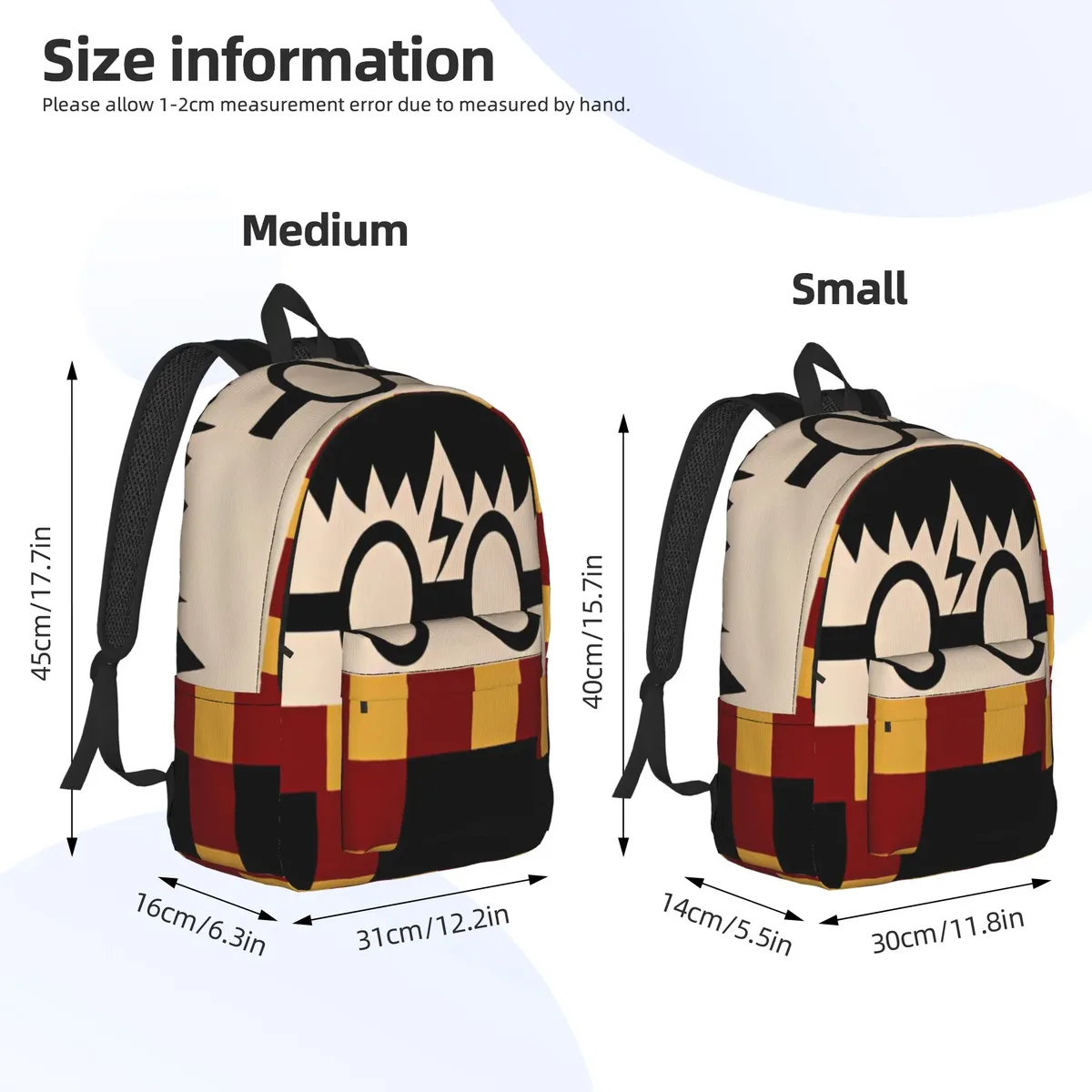 sac à dos magique h-hp-p harry potter pour hommes et femmes, sac à dos décontracté pour étudiants et professionnels, sac à dos pour ordinateur portable en toile avec poche