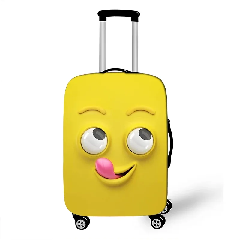 juste de bagage élastique pour voyage, housse anti-poussière, housse de protection, étui à bagages, housse de valise, expression amusante, 18-32