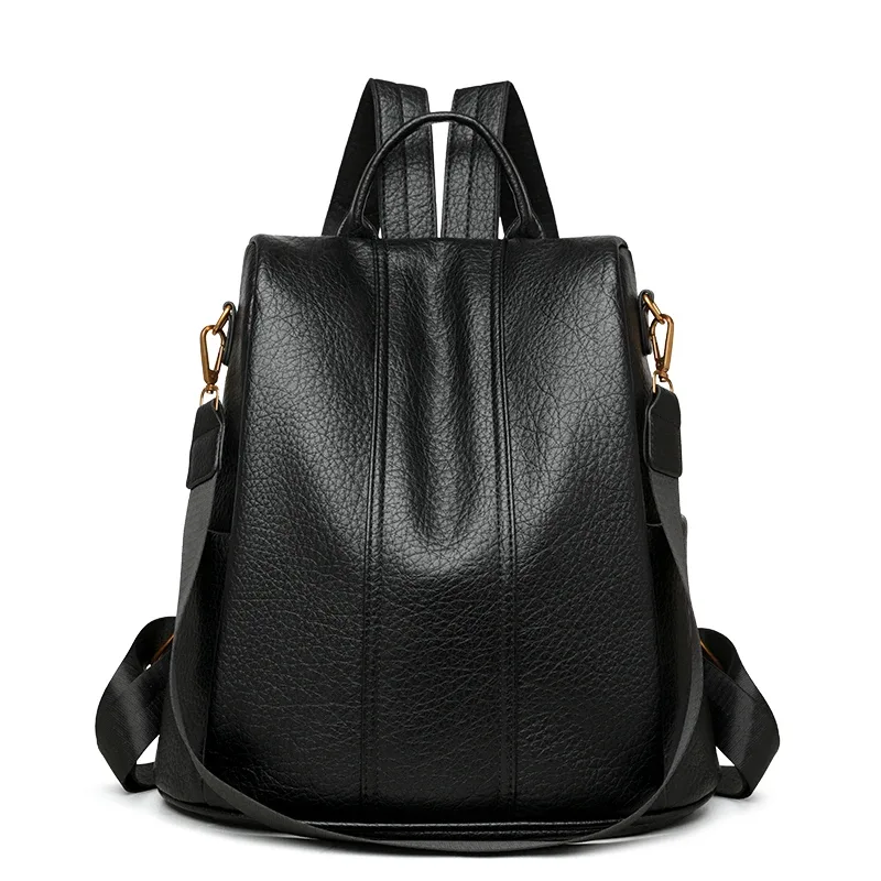 sac à dos antivol grande capacité, sacs à dos décontractés pour femmes et filles, sacs à dos de voyage en cuir souple de qualité supérieure, sacs à bandoulière