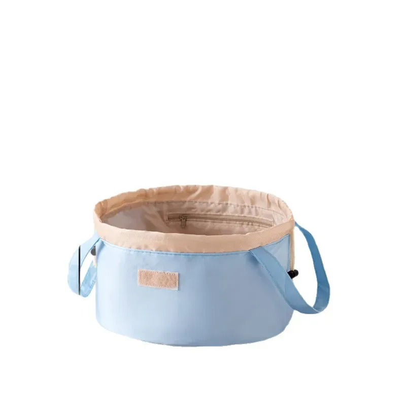 sac de maquillage portable grande capacité avec cordon de serrage, trousse de toilette de voyage, sac de rangement pour pinceaux cosmétiques tendance, en polyester, forme cubique