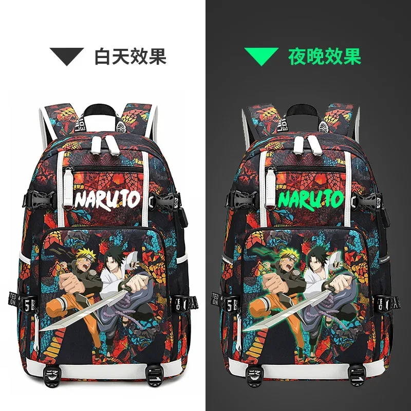sacs à dos uzumaki naruto uchiha sasuke, sac à dos camouflage, sac à dos de grande capacité, sac de voyage, sacs d'école décontractés pour adolescents, pour cadeau