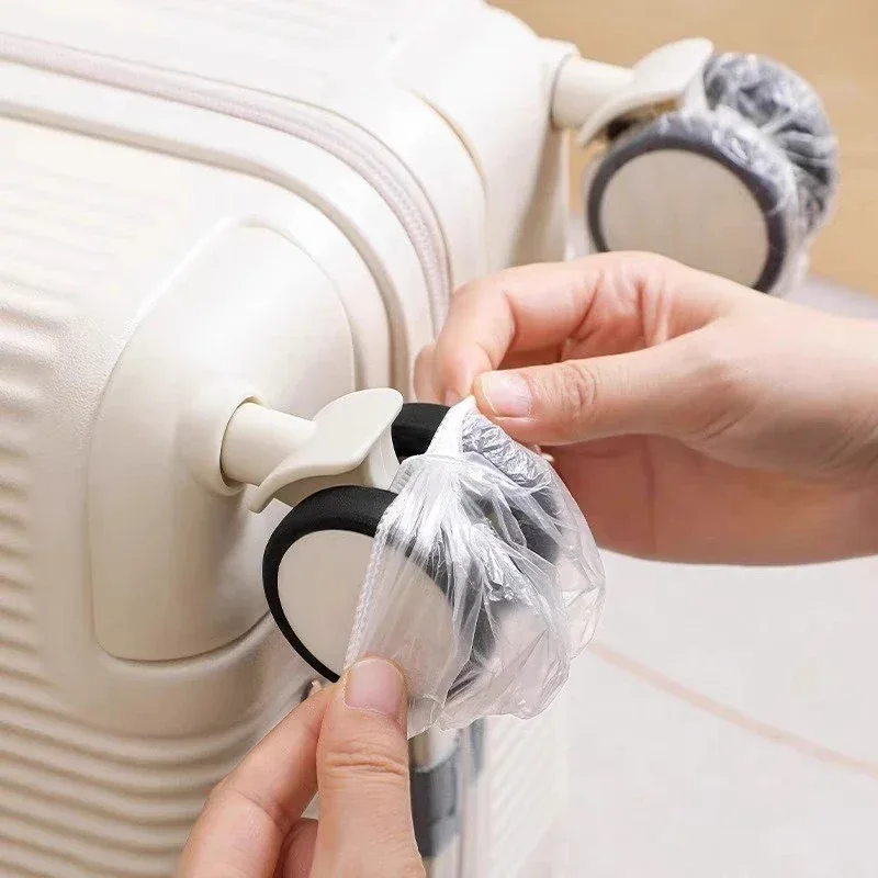 50/100pc jetable valise de voyage jambe couverture bagages roue pe couvertures pour roue anti-poussière oreill