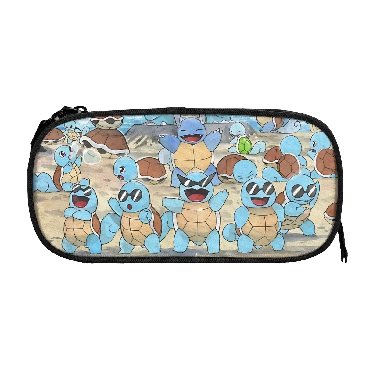 sacs personnalisés pokemon rouge et noir charizard de grande capacité pour enfants, trousse à crayons d'école pour garçons et filles