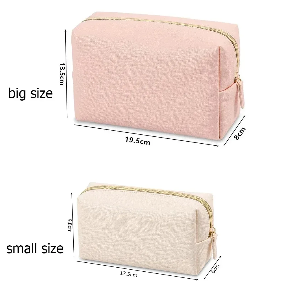 trousse de maquillage de grande capacité pour femmes, organisateur de cosmétiques en cuir pu, trousse de toilette de voyage étanche avec sangle à main pour dames
