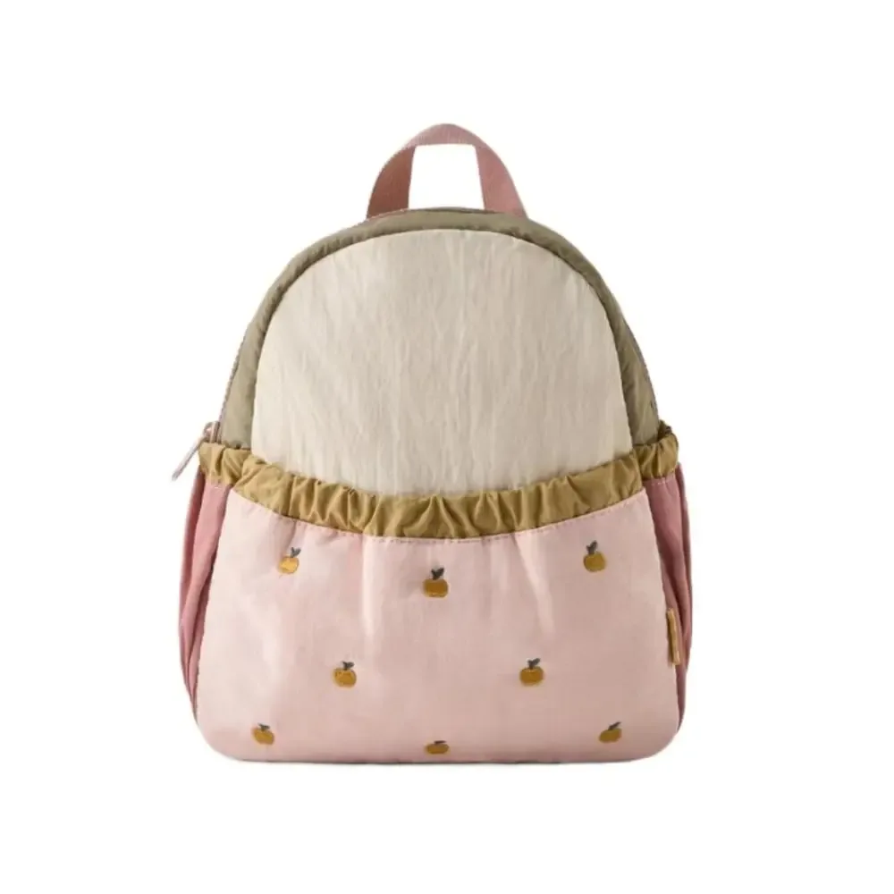 sac à dos portable little apple, sac d'école grande capacité, léger, brodé, sac à main