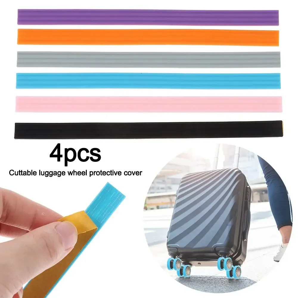 autocollants de protection de roues de bagages, couverture de roues de valise, réduit le bruit, accessoires de manchon de roues