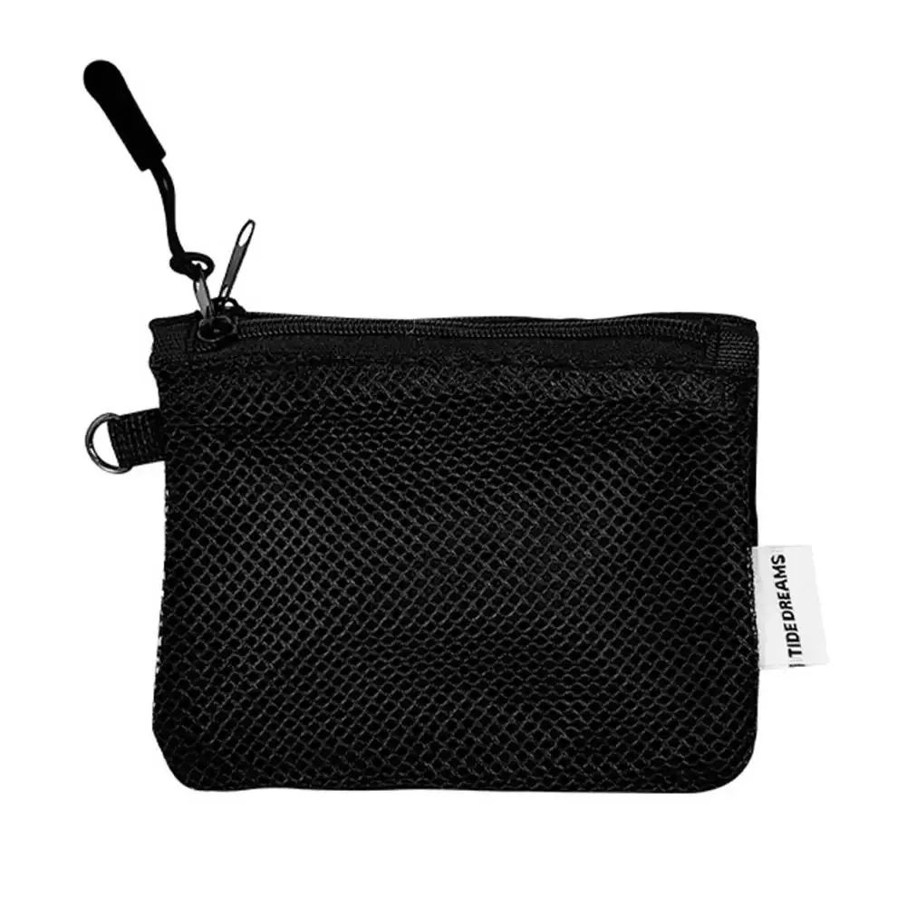 sacs de rangement en maille double couche, trousse de maquillage portable de voyage avec fermeture éclair, mini organisateur de cosmétiques et articles de toilette, sac simple pour papeterie