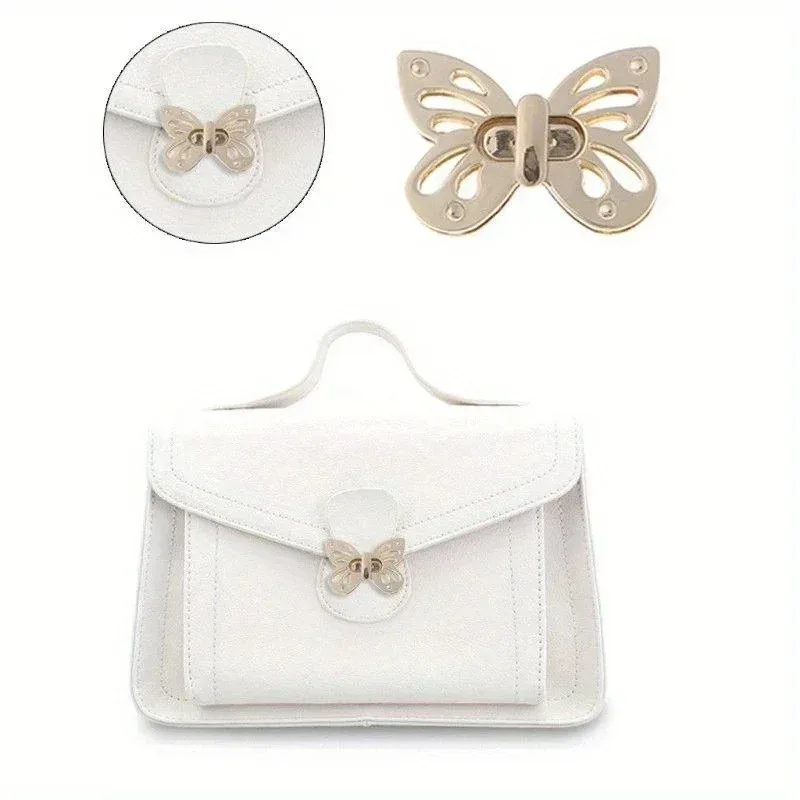 sac papillon en métal, 1 pièce, fermoir torsadé pour artisanat du cuir, sac à main pour femmes, sac à bandoulière, accessoires de quincaillerie de bricolage