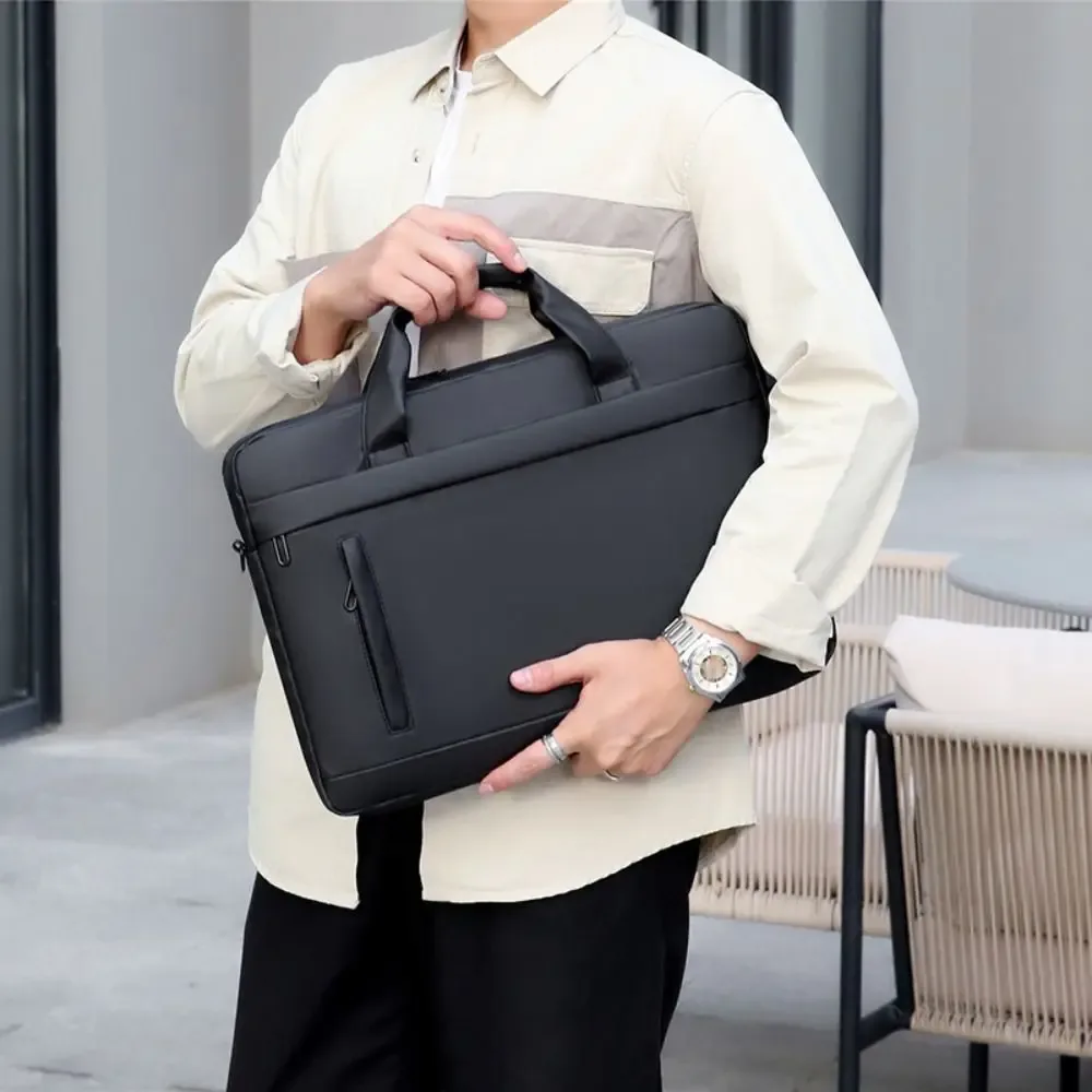 Sac à main étanche en cuir pour ordinateur portable 15 pouces, sacoche de bureau de marque célèbre pour hommes