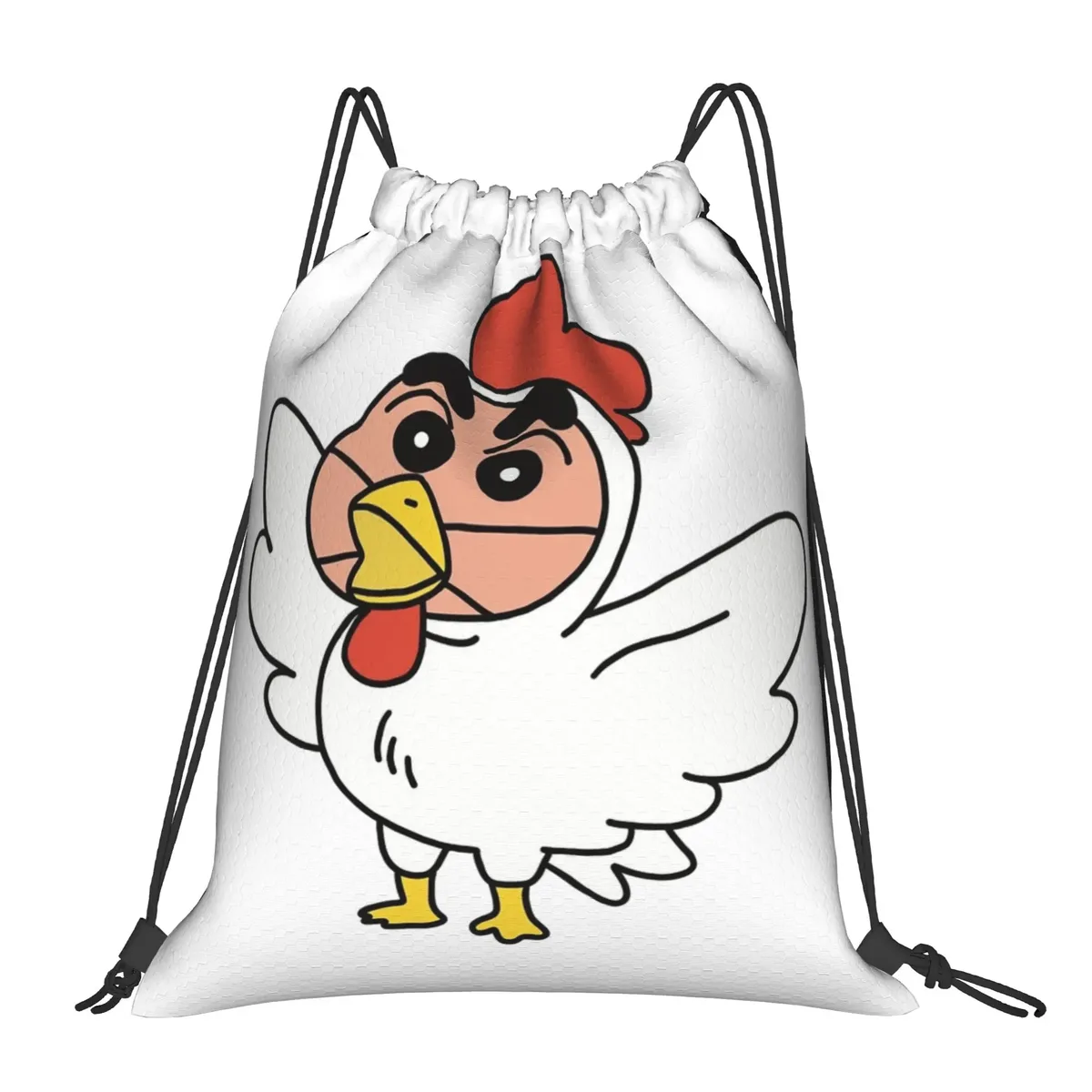 sac à dos à cordon de serrage crayon shin-chans, sac de sport résistant à l'eau pour la randonnée