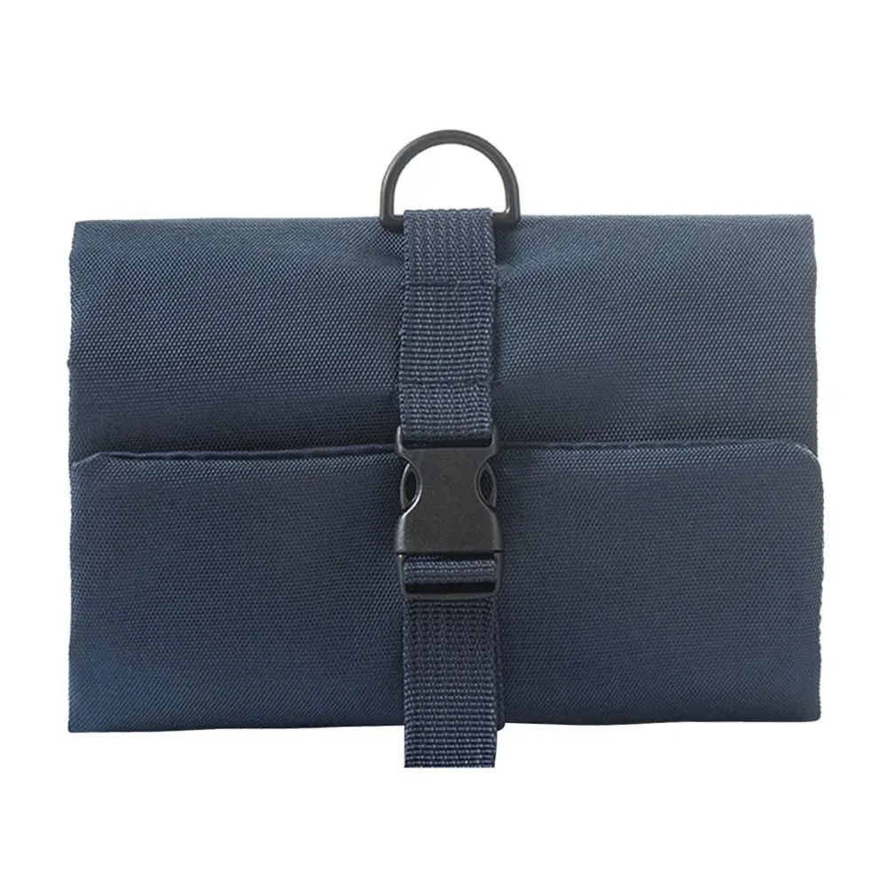 trousse de toilette pliable avec crochet 3-en-1, sac de rangement cosmétique amovible grande capacité, sac de voyage imperméable pour la maison