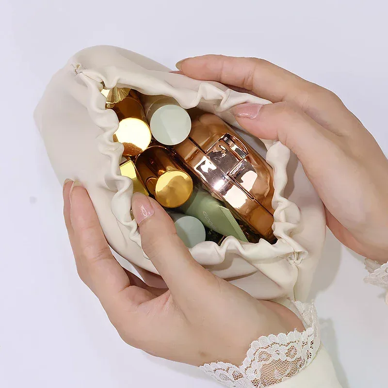 nouvelle trousse de rangement pour cosmétiques en pu, portable, simple, mini, pour rouge à lèvres, maquillage, organiseur de bijoux pour femme, pochette portable