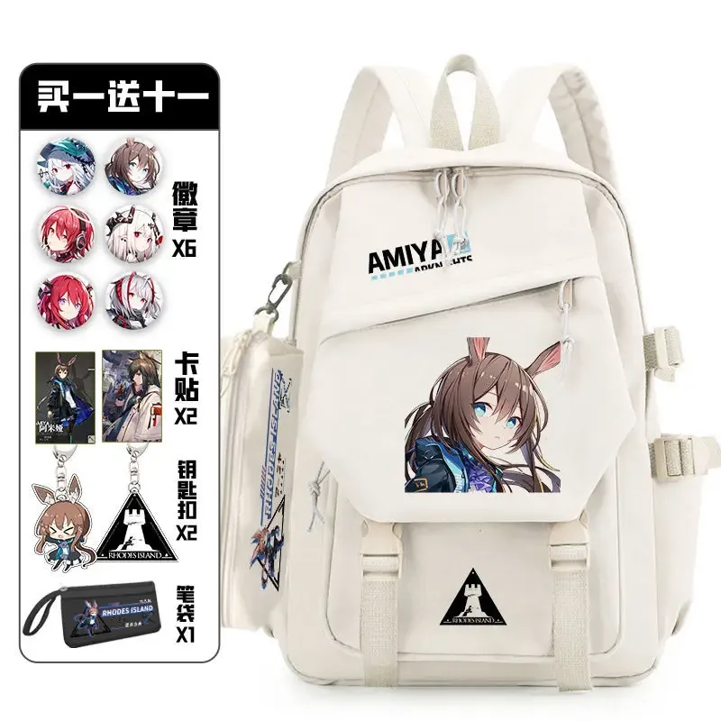 arknight – sac à dos avec douleur, ensemble de badges, sac d'anime, cartable pour adolescents, sac de voyage pour livre d'étudiants, fille et garçon, cosplay