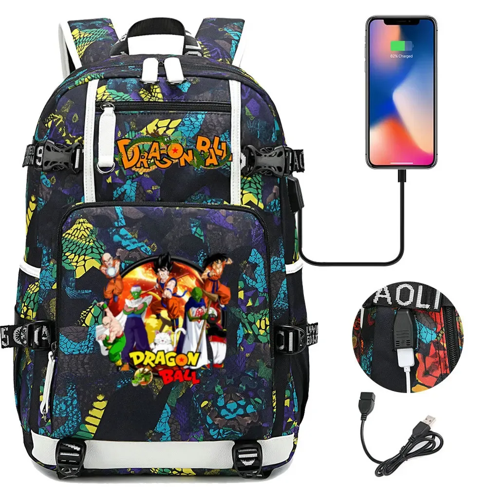 sac à dos camouflage dragon ball - sac d'école grande capacité pour étudiants, sac à dos pour enfants, sac de voyage en plein air pour garçons