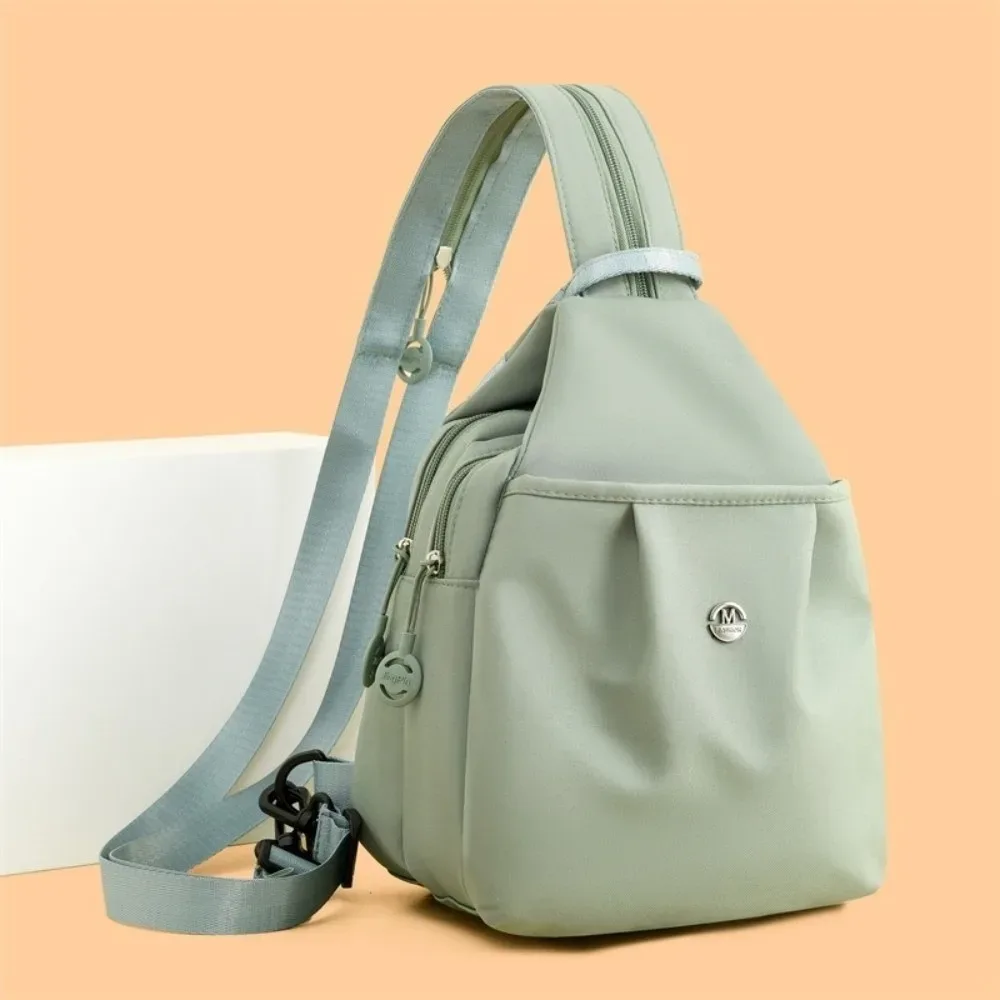 sac à dos en tissu oxford tendance, sacs de poitrine multi-couches grande capacité, sac bandoulière multifonctionnel imperméable pour la randonnée en extérieur