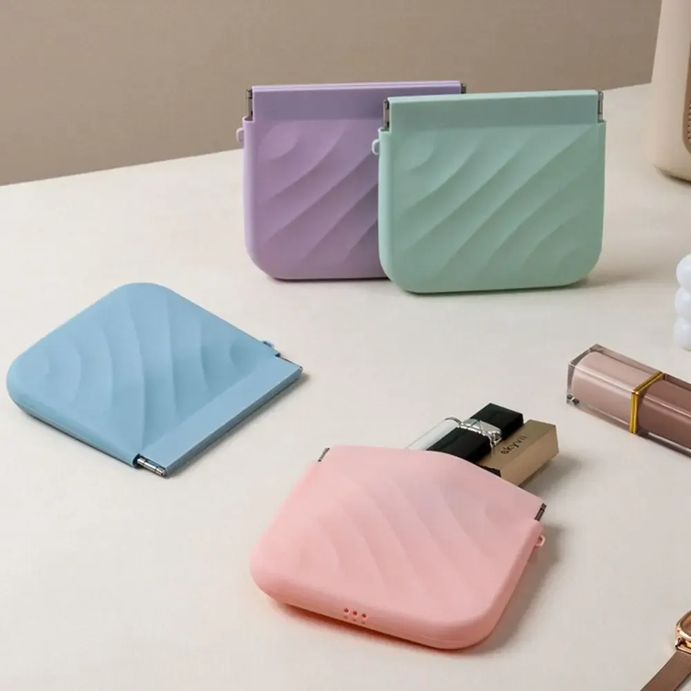 mini sac cosmétique en silicone, sac de rangement pour accessoires de voyage, sac de rangement pour rouge à lèvres, sac à fermeture automatique pour écouteurs, sac à monnaie de voyage