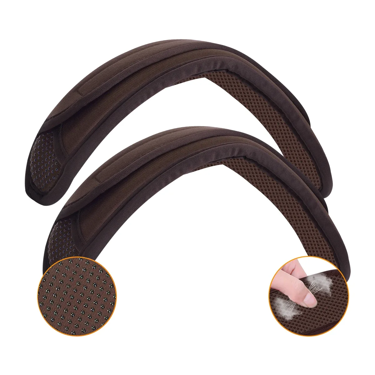 paquet de 2 épaulettes universelles antidérapantes, coussinets de sangle de sac à dos épais pour sacs à bandoulière, sangles de guitare, sacs d'ordinateur, etc., remova