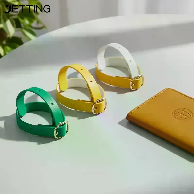 Sangles multicolores pour étiquettes de bagages en PU, boucles en alliage, étiquette de bagage étanche, ultra légère, résistante à l'usure, pour voyage d'affaires
