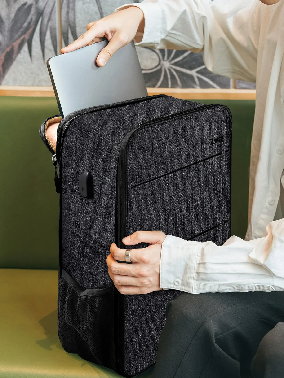sac à dos mince et extensible pour ordinateur portable, sac à dos de voyage à degrés d'eau, compatible avec la plupart des ordinateurs de 13 à 14 pouces notecleaning, 13-14 ans