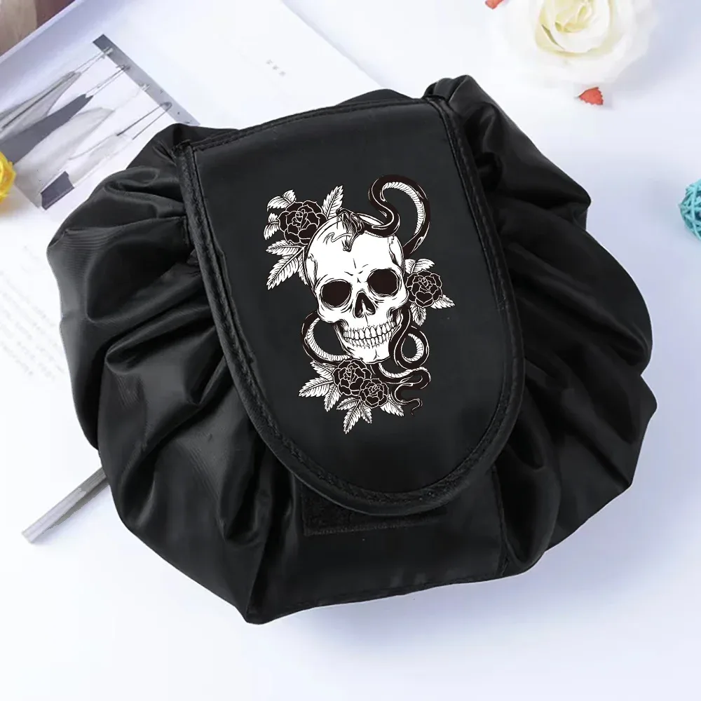 sac de rangement portable étanche pour cosmétiques, sac paresseux de proximité wstring, poudres de maquillage magiques, grande capacité, trousse de beauté de toilette de voyage