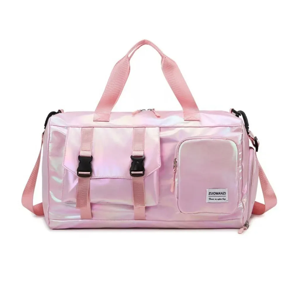 sac de sport brillant effet perle, étanche avec séparation sec/humide, sac de voyage grande capacité, sac de week-end, sac de sport pour femme