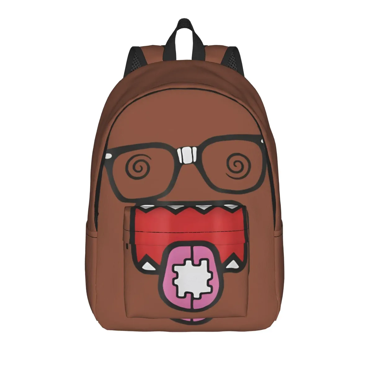 sac à dos domo kun face anime cool pour hommes et femmes, sac à dos de sport, étudiant, randonnée, voyage, meme, poupée, sac à dos de jour, sac à bandoulière pour ordinateur portable