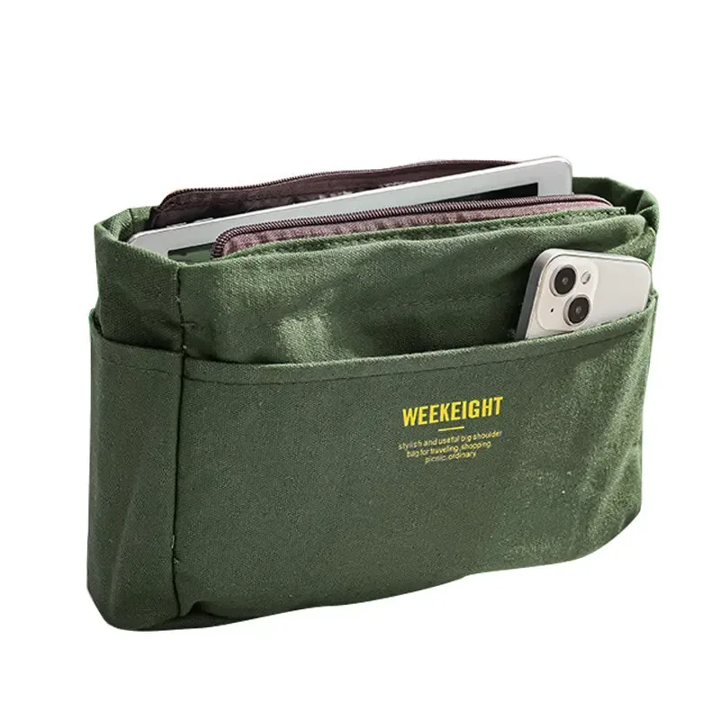 organisateurs de sacs à main en toile, sac de rangement robuste avec fermeture éclair (2 tailles)