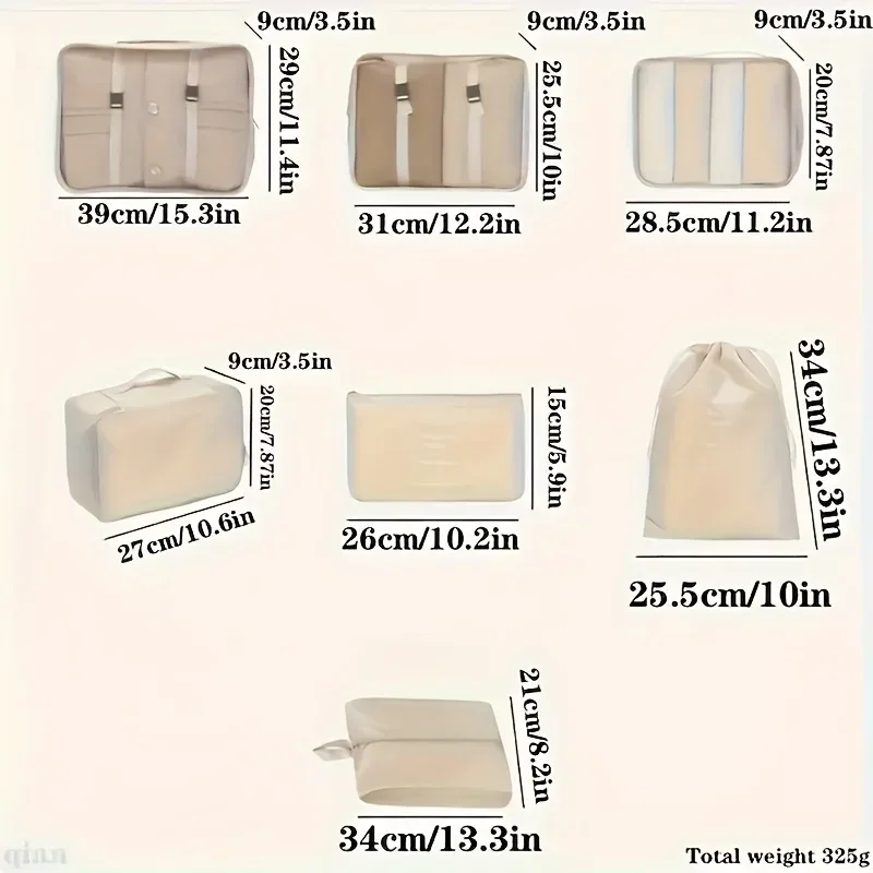 【 ensemble de 10 pièces 】 ensemble de cubes de rangement pour voyage - sacs de tri pour le linge, sacs de rangement pour le voyage