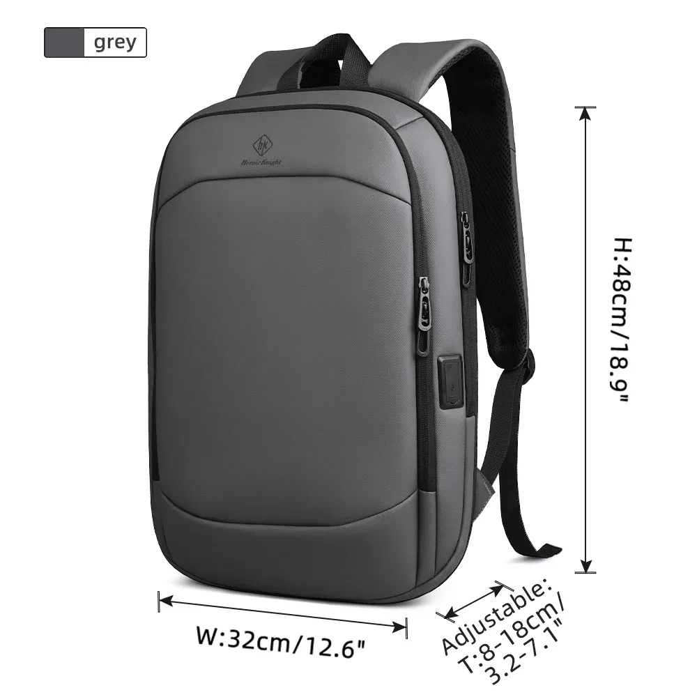 hk business sac à dos pour hommes 17 pouces sac à dos pour ordinateur portable avec port usb mince extensible étanche sac de voyage grand sac d'ordinateur de travail