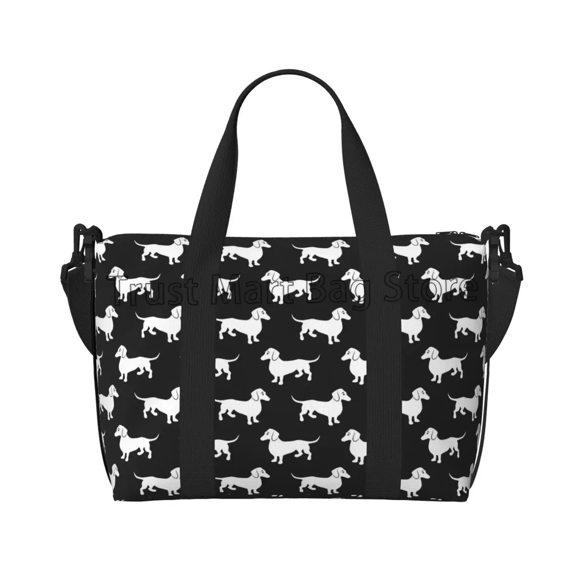 sac de sport personnalisé durable unisexe, sacs de voyage mignons, grands sacs d'entraînement, sac de week-end, sac de nuit, salle de sport, chiens teckel