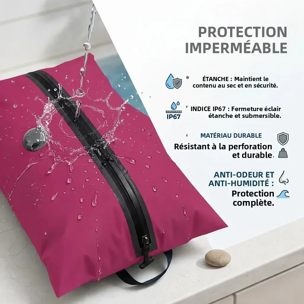 sacs de rangement étanches ip67 17l, cube de compression en polyester tpu pour vêtements, organisateur de valise avec fermeture éclair, réutilisables et antihumidité, pour linge de maison, avec pompe électrique incluse