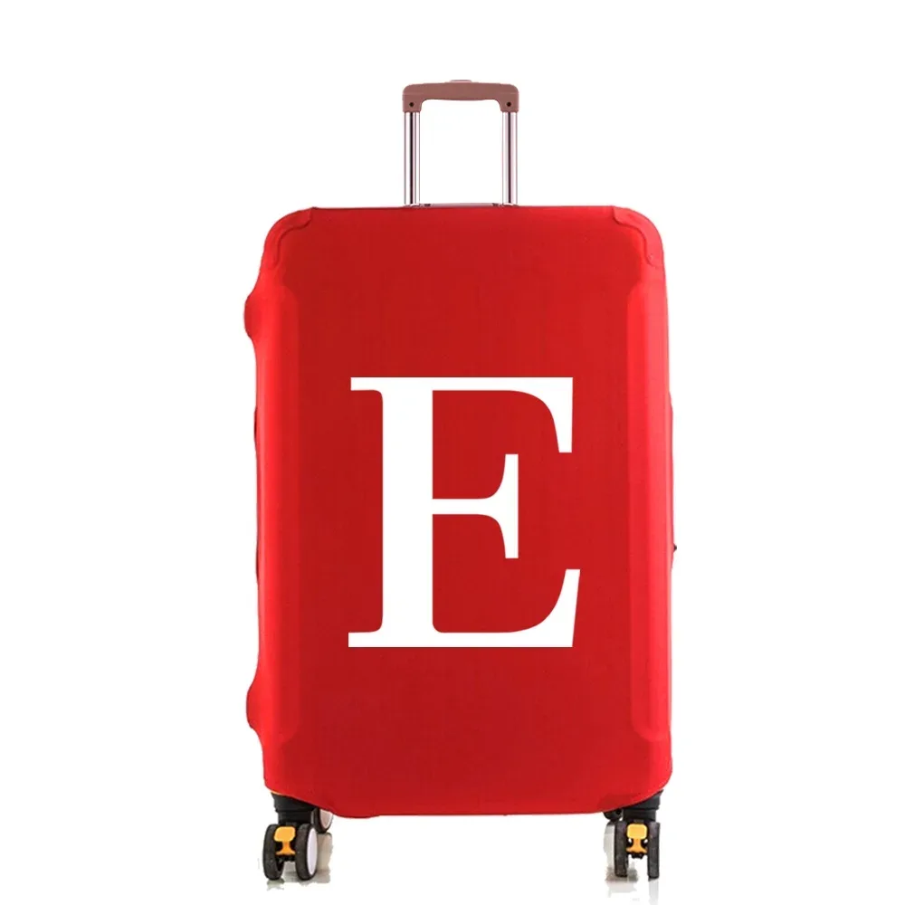 housse de protection pour bagages, élastique, anti-poussière, à la mode, pour valise à roulettes de 18 à 28 pouces, 26 lettres blanches imprimées