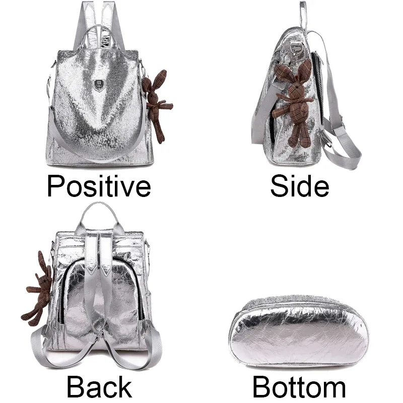 sacs à dos antivol en cuir souple pour femmes, sacs d'école de voyage de grande capacité, sac à dos décontractés à la mode, 2024