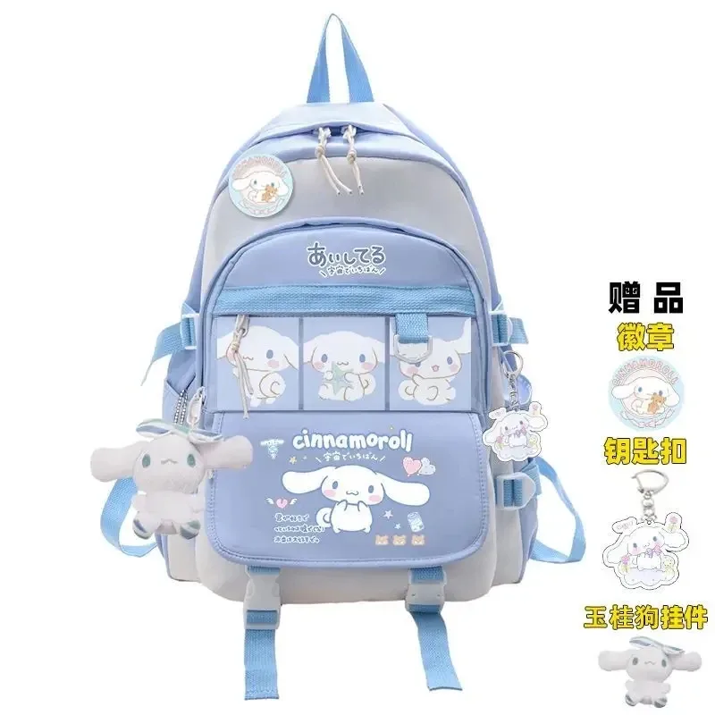 sac à dos anime cinnamoroll bleu, sac d'école kawaii, sac d'école pour étudiants, grand sac pour ordinateur, cadeau